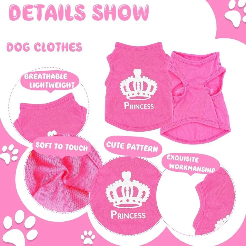 Comfortable and Stylish XX-Small Dog Outfits - 4-Piece Summer Collection